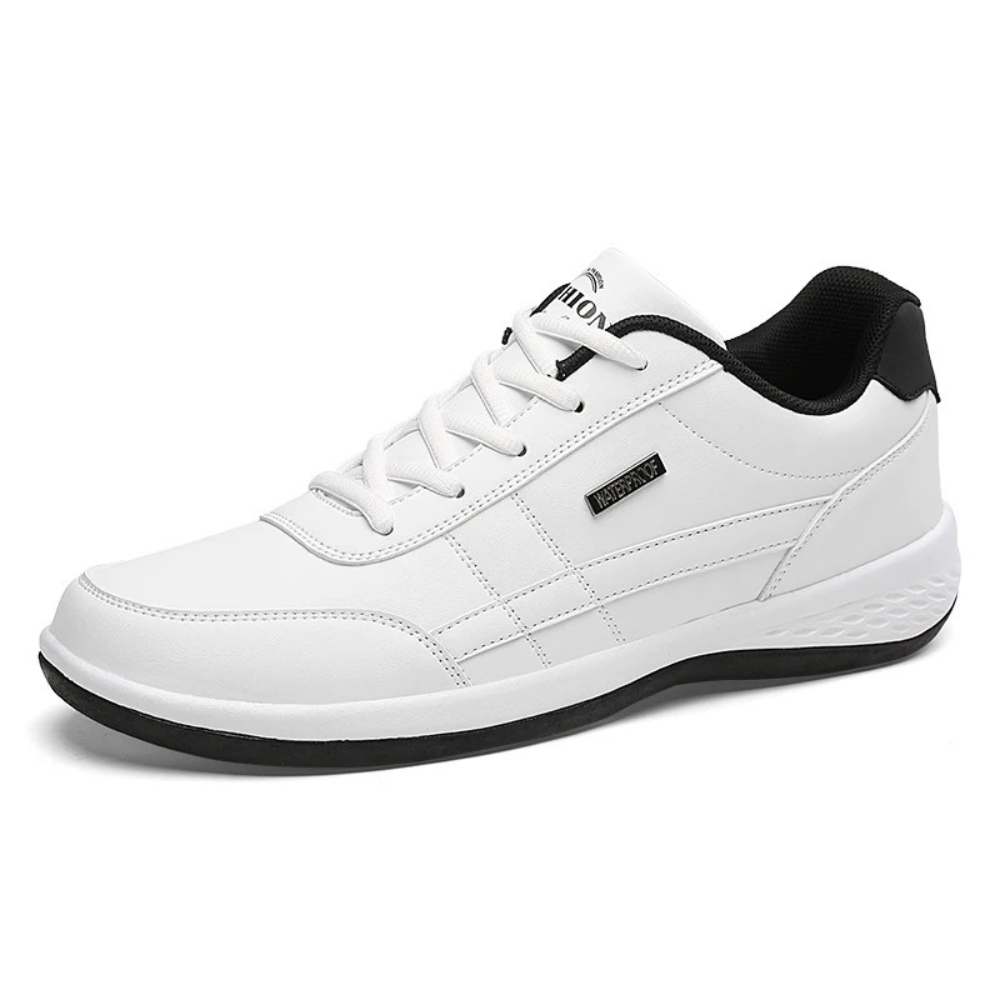 Heren Sneakers – Leren Look – Orthopedisch Comfort – Vetersluiting – Casual Pasvorm
