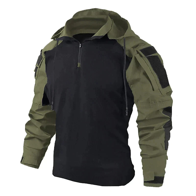 Heren Tactical Jas – Softshell – Afritsbare Mouwen – Capuchon – Meerdere Zakken