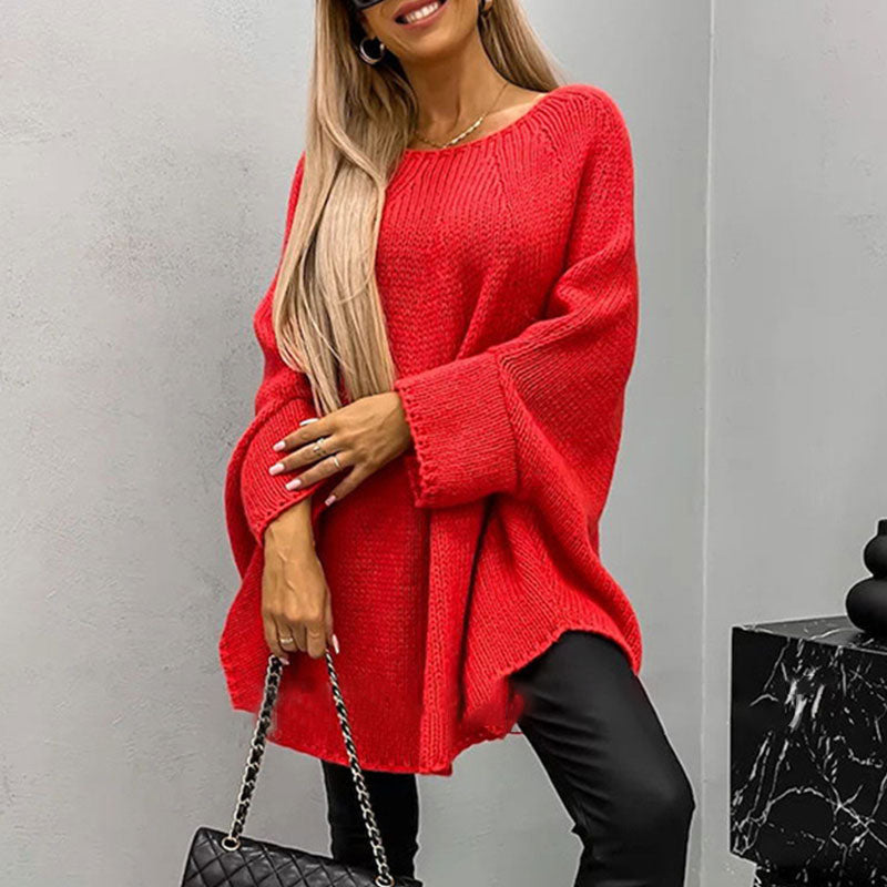 Dames Trui - Gebreid - Oversized - Lange Vleermuismouw